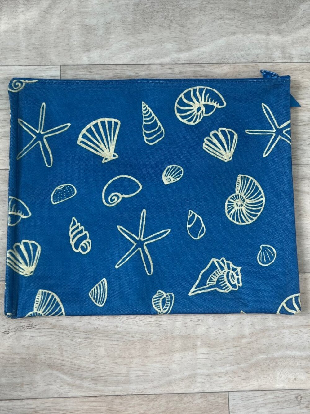 Quagga Green Label Blue w/ Seashell Print Clutch/Wetbag